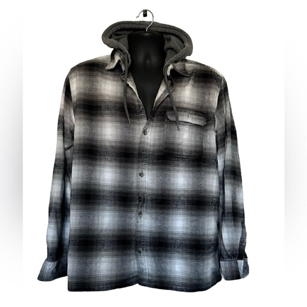 100% Cotton Black and White Hoodie Shirt